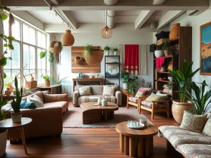 Amenajări interioare cu materiale reciclate și creative.